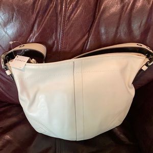 Coach leather hobo cream white bag never used